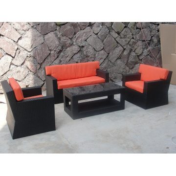 Outdoor-Wicker einfaches Design Sektionaltore Stoff Sofa 1 Set